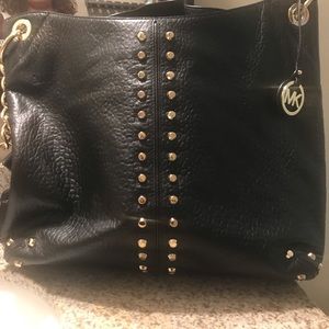 Michael Kors Studded Black Leather Handbag - NWOT